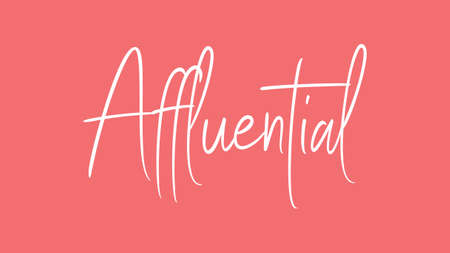 Affluential, Calligraphy signature font, girly pinky background, Quote Conceptの写真素材