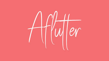 Aflutter, Calligraphy signature font, girly pinky background, Quote Conceptの写真素材