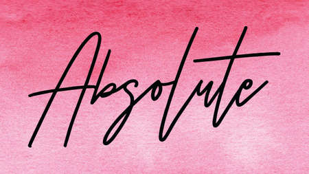 Absolute Word on Watercolor Background, Watercolor background Concept Designの写真素材