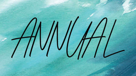 Annual Word on Watercolor Background, Watercolor background Concept Design