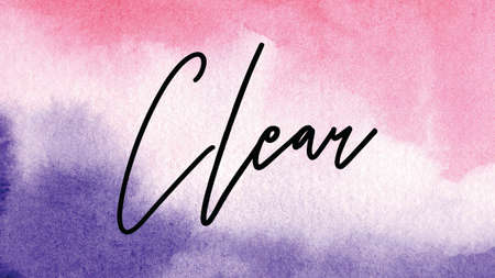 Clear Word on Watercolor Background, Watercolor background Concept Designの写真素材