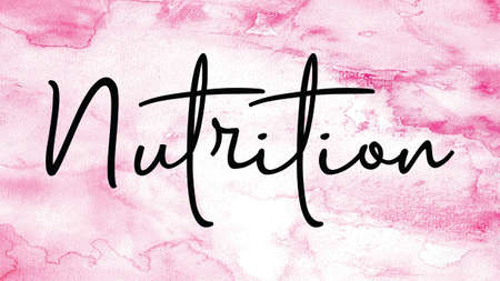 Nutrition Word on Watercolor Background, Watercolor background Concept Designの写真素材