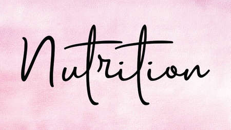 Nutrition Word on Watercolor Background, Watercolor background Concept Designの写真素材