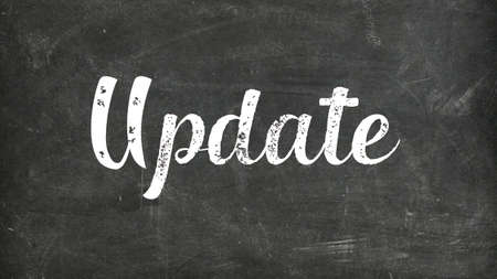 Update Word Concept, Blackboard Chalk background Concept Designの写真素材