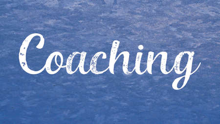 Coaching Word Concept, Blackboard Chalk background Concept Design