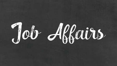 Job Affairs Concept, Blackboard Chalk background Concept Designの写真素材