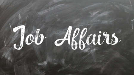 Job Affairs Concept, Blackboard Chalk background Concept Designの写真素材