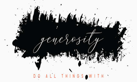 Black ink brush stroke on white background, grunge splatter stroke stains, grunge inspiring background Concept Designの写真素材