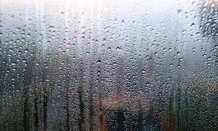 Water drops on the window. Rain drops on the window glass.