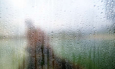 Rain drops on the window. Raindrops on the glass. Rainy weather.