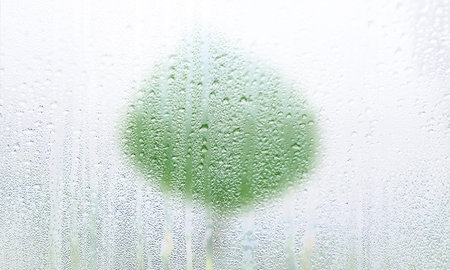 Drops of rain on the window, closeup. Rain drops on the window, natural background