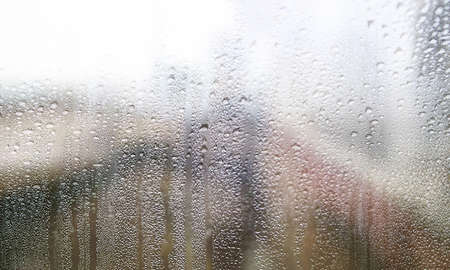 Drops of rain on the window. Rain drops on the window.