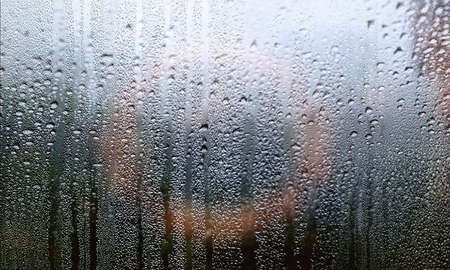 Drops of rain on the window. Rain drops on the window.