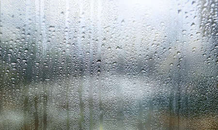 Drops of rain on the window. Rain drops on the window.