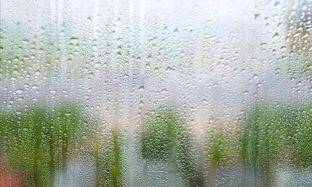 Water drops on the glass. Rain drops on the window, natural background