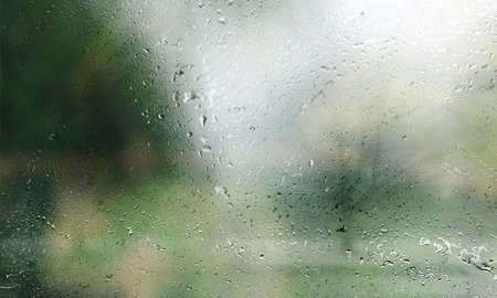 Water drops on the glass. Rain drops on the window, natural background