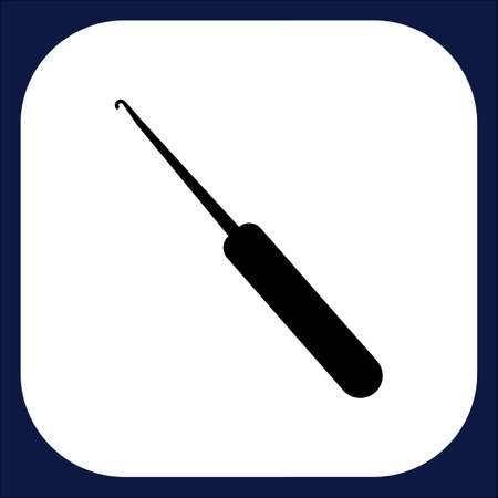 An icon on crotchet for creating handmade knitting goodsのイラスト素材