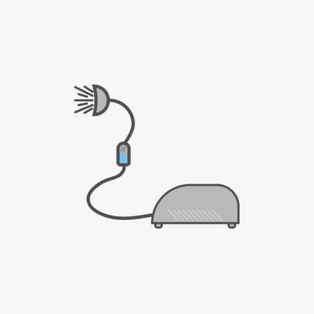 A simple icon of nebuliser for steam inhalation of lung.のイラスト素材