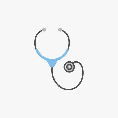A simple icon of stethoscope for discover pneumonitis, chest cold.のイラスト素材