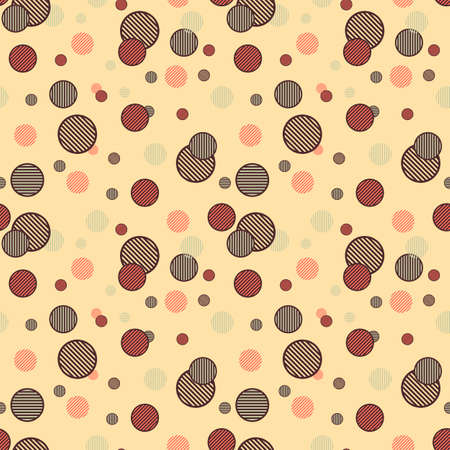 Seamless geometric pattern with circles of different size, color and pattern inside. Violet, mint, green, light blueのイラスト素材