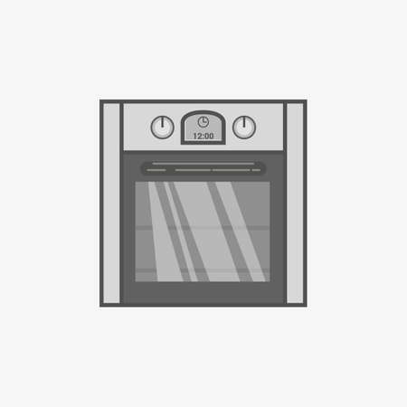 A simple flat icon of an ovenのイラスト素材