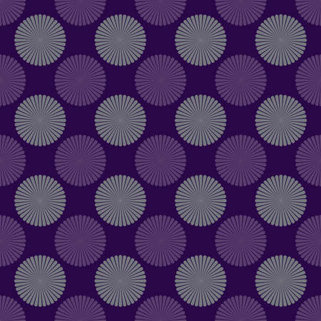Simple geometric pattern with violet and light grey dots of dark violet background. Good for dress, manufacturing, wallpapers, prints, gift wrap, scrapbook.のイラスト素材