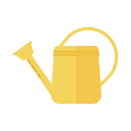 Simple vector icon of watering can. Garden tool on white background.のイラスト素材