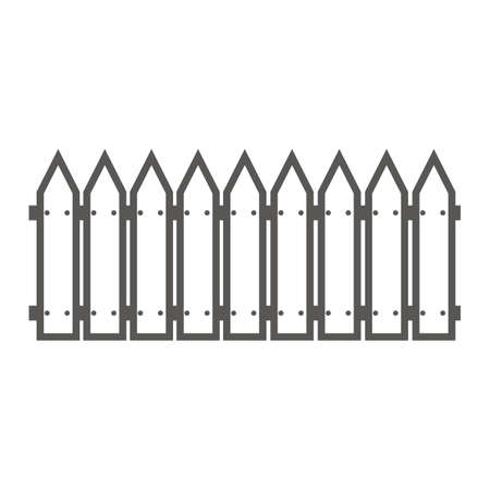 Simple icon of wooden fence. Vector illustration. Flat style.のイラスト素材
