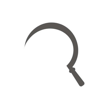 Simple vector icon of a sickle. Line artのイラスト素材