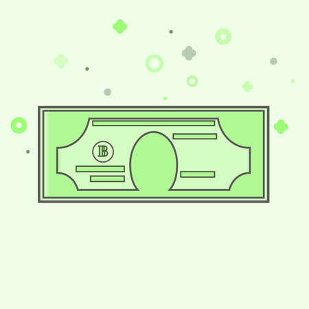 Business icon, management. Simple vector icon of a dollar. Flat style.のイラスト素材