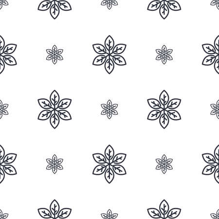 Abstract seamless pattern in black and white colors. Vector illustration. Background for dress, manufacturing, wallpapers, prints, gift wrap and scrapbook.のイラスト素材