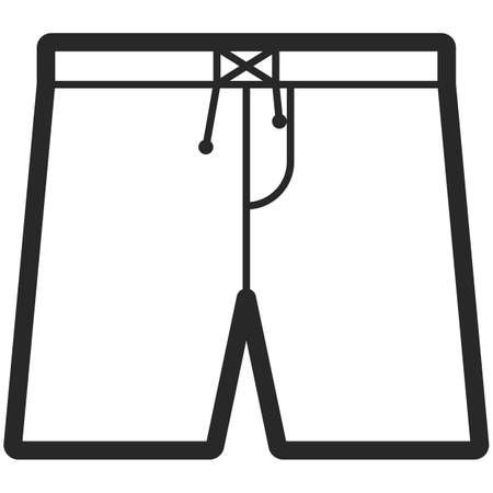 Vector Icon of a swimming suit for men or women in line art style. Pixel perfect. Business and office look. For shops and storesのイラスト素材