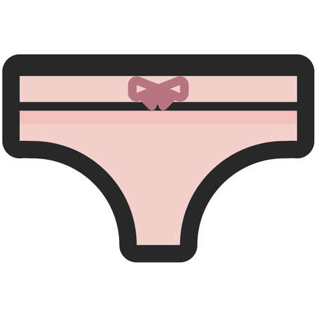 Vector icon of a panty in a flat style with an outline.のイラスト素材