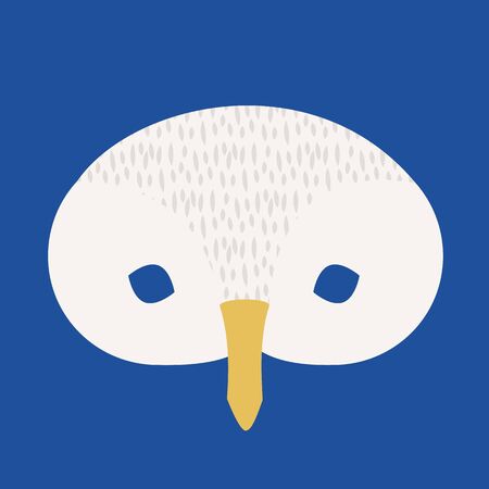 Carnival mask of arctic animals cartoon gull. children's mask on the eyes of a masquerade. vectorのイラスト素材