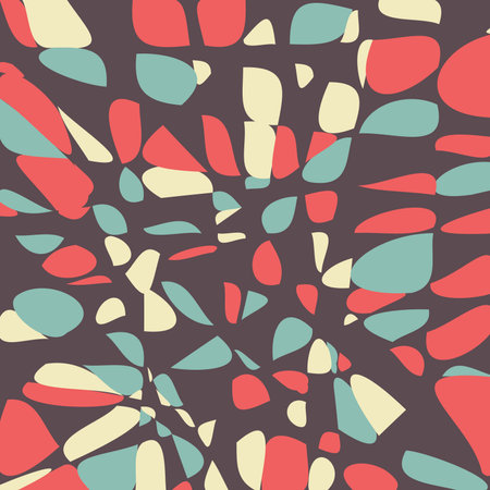 Abstract geometric background from different bright shapes. Colour mosaic. Design for banners, posters, flyers, covers. Vector illustration.のイラスト素材