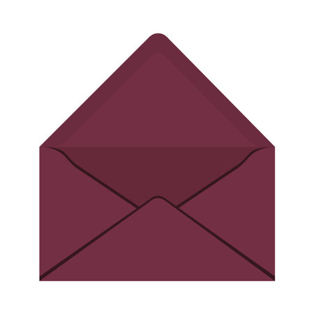 Envelop isolated on white background. Open envelope template for a letter. Flat style vector illustrationのイラスト素材