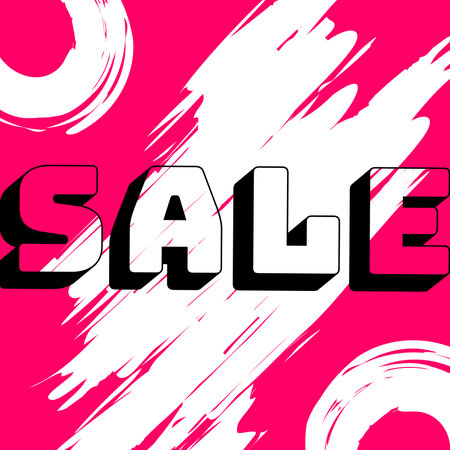 Sale banner template. Sale poster in modern style on red background. Discount offer price sign. Holiday and business concept.Vectorのイラスト素材