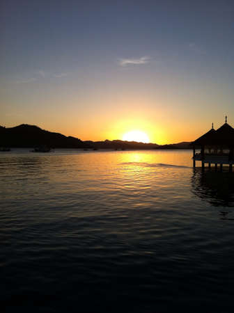 Amazing sunset view at the beach