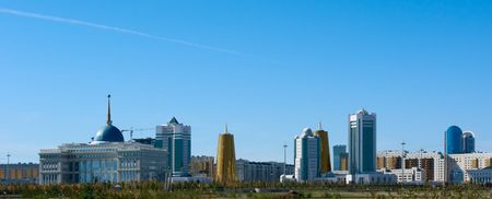 central part of Astana, the capital of Kazakhstanの写真素材
