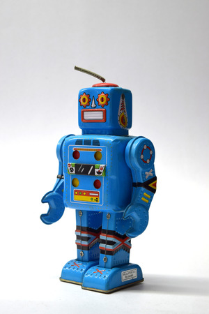Robot vintage toy close upの写真素材