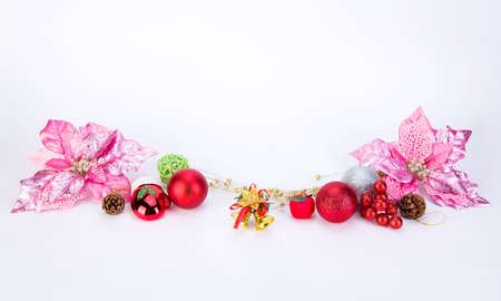 Christmas decoration on white background.の写真素材