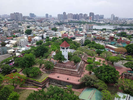 Aerial view of Fort Zeelandia, Tainan, Taiwan.の写真素材