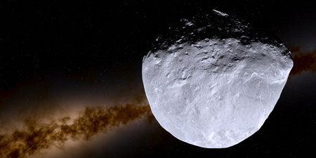 Tarvos Saturn Moon - Tarvos, or Saturn XXI, is a prograde irregular satellite of Saturn. It was discovered by John J. Kavelaars on September 23, 2000.の写真素材