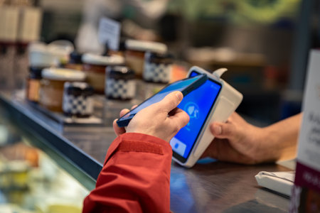 Mobile contactless payment at a market