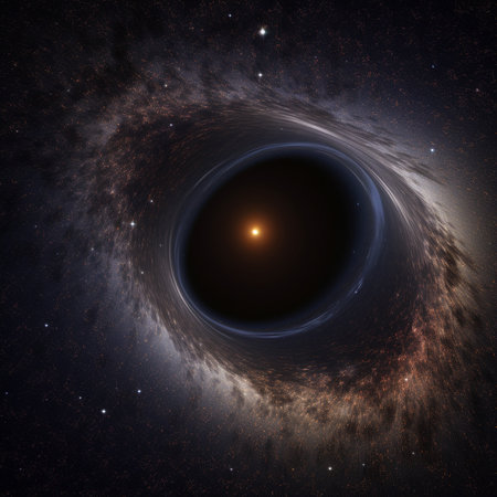Black hole in space, gravitational field, unusual astronomical phenomenonの素材
