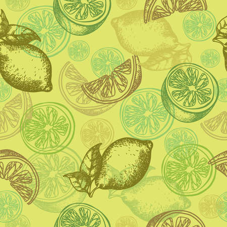 lemon patternのイラスト素材