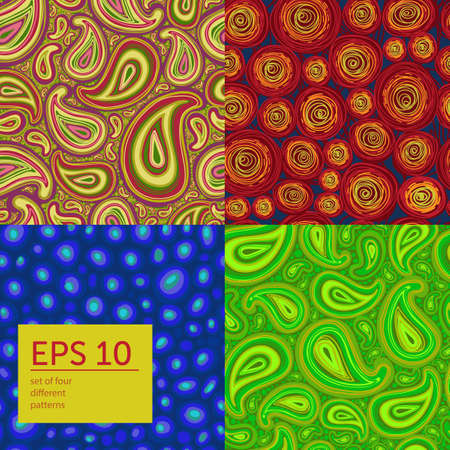 Set of four patternsのイラスト素材