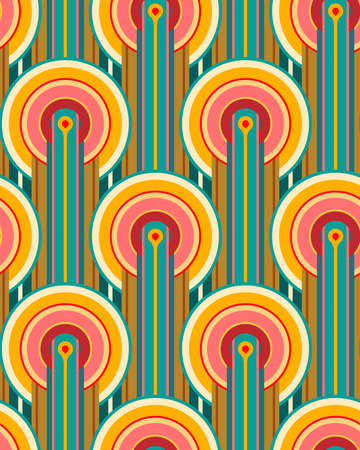 Abstract retro patternのイラスト素材