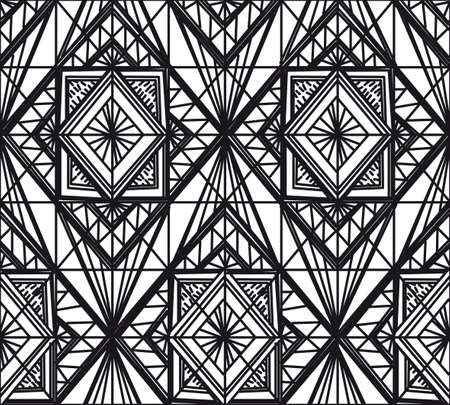 seamless geometric pattern of thin linesのイラスト素材
