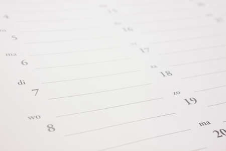 fragment of printed calendar close upの写真素材